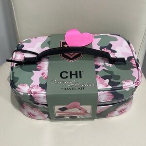CHI Command Attention Hair Tools Travel Kit in Floral Print Case